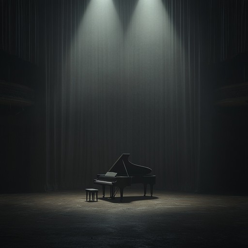 A soothing yet eerie instrumental track that combines the essence of dark cabaret with a relaxed tempo, featuring haunting piano melodies and subtle accordion harmonies, evoking a sense of nostalgia and shadowy elegance.