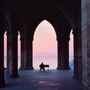 organ notes drift in silent, hallowed halls