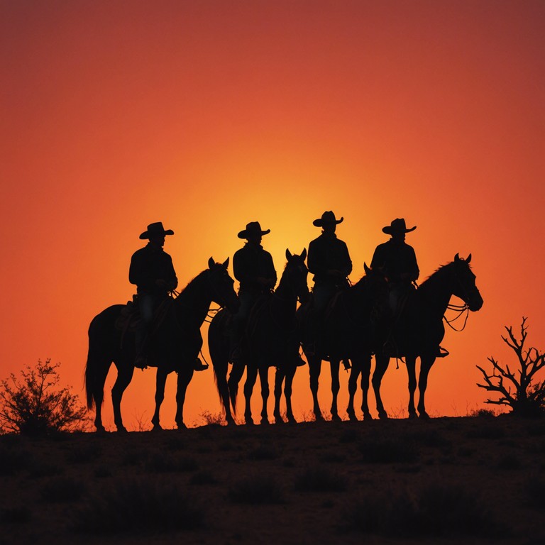 This track encapsulates the exhilarating sense of a sunset ride through the expansive old west. The dynamic rhythm mirrors the hooves pounding the dusty trail, perfectly outfitting any scene needing that extra hit of adrenaline and western flair.