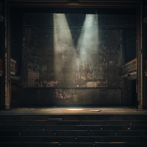 A haunting melody filled with dramatic pauses, echoing the shadowed halls of a deserted theater. Each note captures a sense of loss, longing, and the eerie presence of past performances