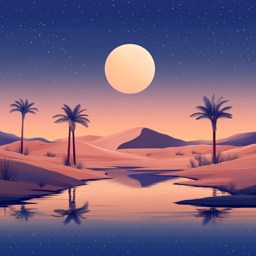 This mystical fusion piece blends traditional middle eastern melodies with contemporary ambient textures. The piece takes listeners on a journey through an enchanted desert under a moonlit sky, mixing oud melodies with ambient synth layers. The dynamic shifts from soft, contemplative passages to more powerful and enchanting crescendos, embodying the mystery and beauty of the desert night.