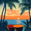 a nostalgic instrumental reflecting on tropical sunsets and warm memories