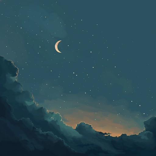 A peaceful lullaby featuring tender acoustics and soothing harmonies to prepare listeners for a tranquil night's rest, evoking images of a calm, moonlit night sky. The gentle interplay of sound eases the mind into serenity.