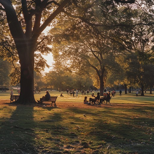 A soothing track with acoustic guitars and gentle beats, designed to accompany a walk through the park on a warm evening. Its mellow tones create a peaceful atmosphere, allowing you to enjoy the serene surroundings and feel truly at ease.