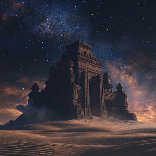 Transport yourself with orchestrated strings to a mystical desert where ancient tales unfold. This symphonic piece captures the mesmerizing allure of forgotten cities bathed in moonlight, seamlessly blending exotic scales and rhythmic crescendos to create a spellbinding auditory experience.