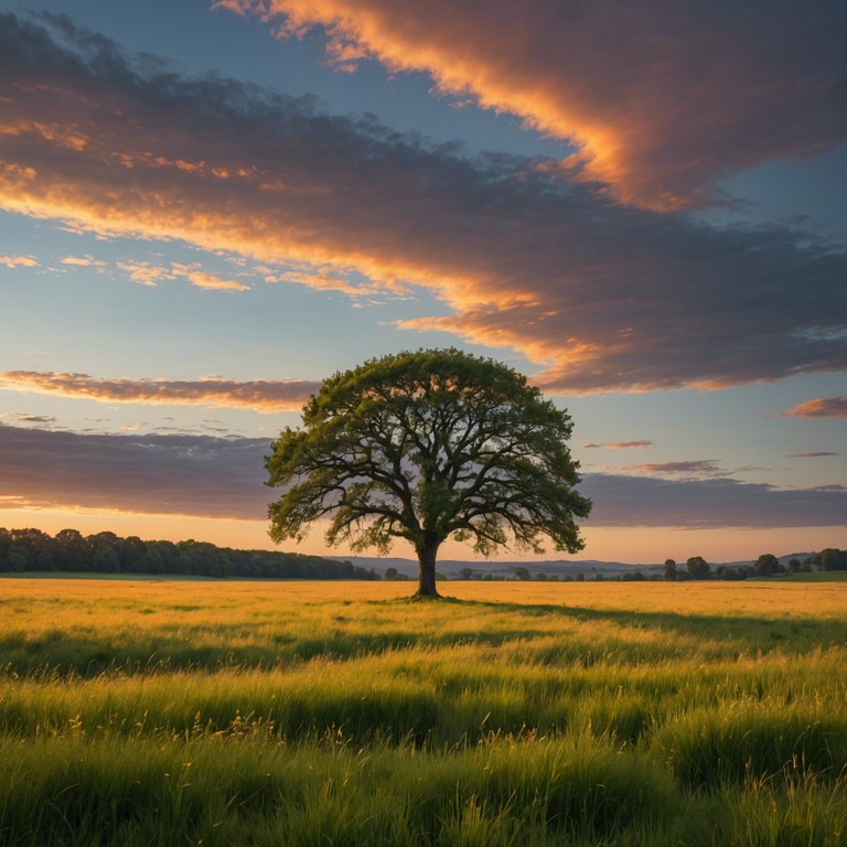 This alternative version retains the core of a cello led instrumental but focuses more on the nuanced interplay between silence and sound, akin to the calmness one finds in nature's daily spectacle. The cello's deep, soothing tones create a reflective and intimate atmosphere, inviting listeners to immerse themselves fully in the moment of tranquility.