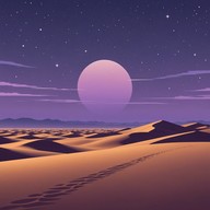 ambient soundscape evokes serene desert evening