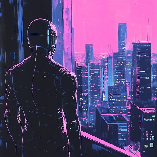 A powerful instrumental piece featuring driving electronic beats and vivid synths, immersing the listener in the high speed excitement of a cyberpunk metropolis alive with neon glows and technological marvels.