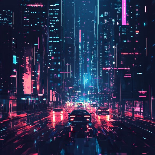 Step into a chase scene amidst the neon glow of a futuristic city. This synthwave composition is characterized by its electric intensity, dramatic undertones, and high energy beats, making it feel like a race against time in a technologically advanced urban jungle. The synthesizers build tension while ushering listeners into an excitant midnight chase.