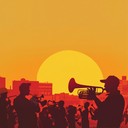 upbeat jazz with trumpet, lively beats, summer vibes