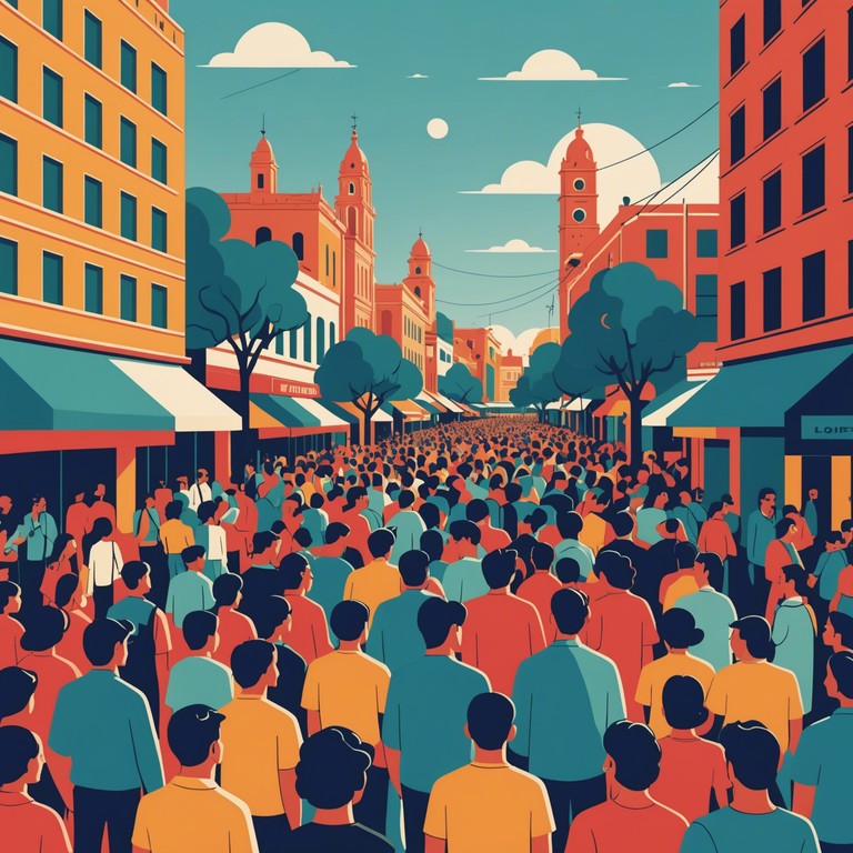 A vibrant and energetic track, fire in the plaza boasts a fusion of aggressive salsa rhythms and fiery instrumental solos that draw inspiration from bustling latin american carnivals. Each note and beat of the song emulates the intensity and heat of dancing feet on cobblestone plazas, offering listeners a journey through celebration and cultural richness.