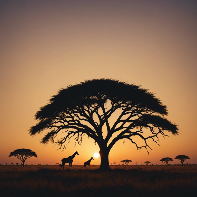 This instrumental piece captures the awe of the vast, open savannahs of africa, using authentic instruments to evoke a sense of calm and contemplation. Each note paints a picture of the sun setting over the horizon, inviting the listener to explore the depth and tranquility of nature.