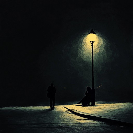 An instrumental blues piece evoking deep feelings of loneliness and introspection, capturing the essence of wandering alone through silent city streets at night.