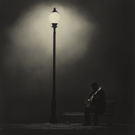 A heart wrenching blues track featuring soulful guitar licks, slow rhythms, and raw emotion. Imagine a lone guitarist playing under a streetlamp, pouring their soul into every note. Perfect for late night reflections and deep sorrow.