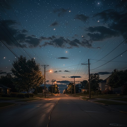 Imagine a track where the serenity of the night meets the rhythmic pulse of the city suburbs. Soft, layered synth patterns blend with gentle garage beats, evoking a sense of peace and introspection as the world sleeps. This track mirrors the quiet moments of night where thoughts wander freely and the heart rests in a dreamlike state.