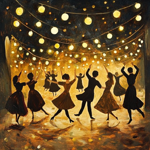 A high energy instrumental klezmer tune led by a vibrant violin, capturing the essence of joyful celebrations and traditional dance, encouraging listeners to join in the merriment.