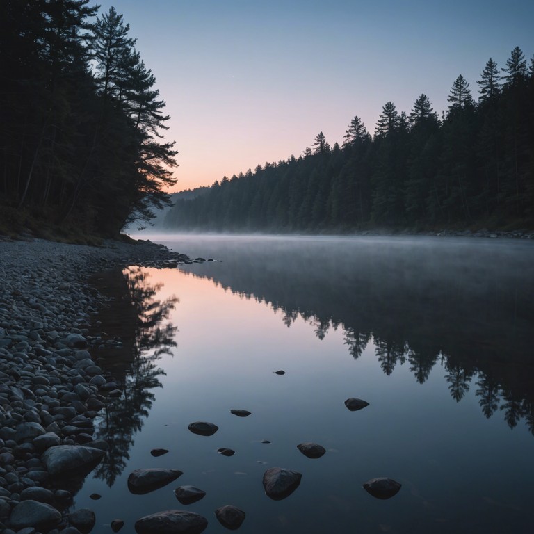 A musical piece that serves as an auditory reflection, offering a deep dive into tranquility with each note mimicking the gentle pull of river waters at sunset. Perfect for unwinding or meditative introspection.