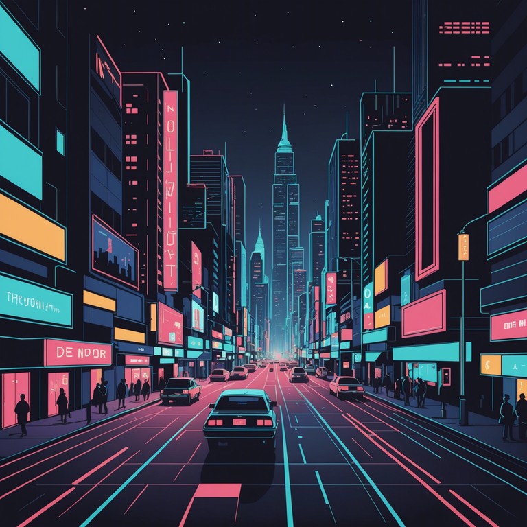 Inspired by the vibrant life of nocturnal city landscapes, this sophisticated track uses intertwined electronic rhythms to mimic the bustling night life of metropolis. The piece evokes the sense of a late night drive through a lively urban area, illuminated by neon lights and filled with the distant sounds of life.