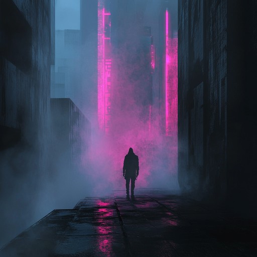 A fusion of dark, moody jazz and intense industrial sounds, featuring dissonant saxophone melodies against a backdrop of electronic noise. This track creates an atmosphere of lurking danger and relentless tension.