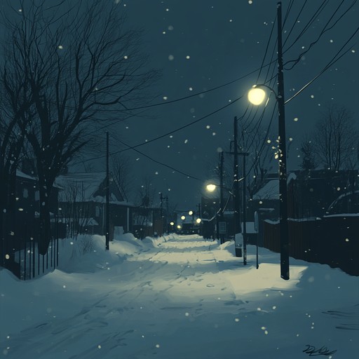 The piece evokes a somber mood, painting a picture of quiet streets and cold winds during the holiday season. The melody flows gently, expressing the deep emotions of solitude and reflection that often accompany the festive period for some.