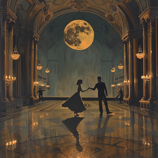 Imagine a heavenly ballroom where ethereal figures dance to the dramatic sweep of strings and delicate piano, creating a transcendent and emotional experience