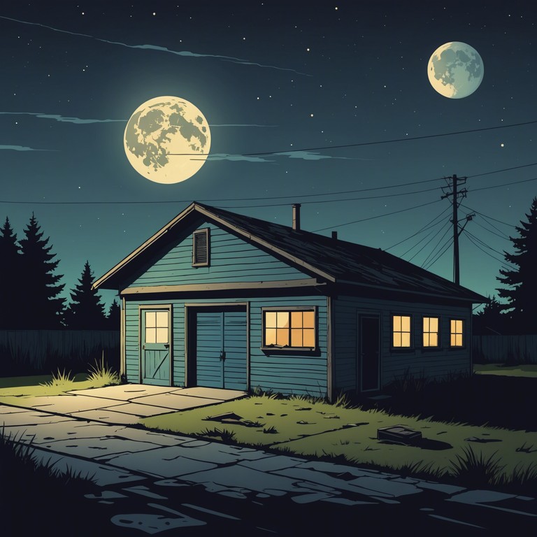 In the alternative track, echoes of silence, delve deeper into the abyss of the garage's soul, where each echo creates a heavier shadow in the brooding atmosphere. The electric guitar here not only dictates the pace but also paints the darkness with its sonic brush, illustrating a landscape filled with introspective darkness and a touch of sinister charm.