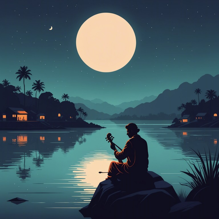 In this instrumental composition, a single sitar echoes the solitude of a moonlit night on the banks of the ganges. Each note resonates with the quiet, tender pain of separation, blending traditional hindustani music with an aura of introspective solitude.