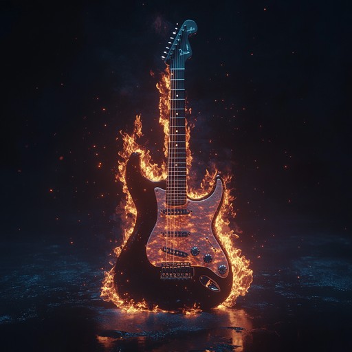 An intense hard rock instrumental featuring searing guitar riffs and pounding drums, building up to a climactic finale that empowers the listener to overcome any challenge.