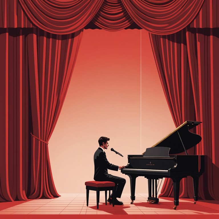 In an alternate expression, this piece delves deeper into the theme of letting go, underlined by the resonance of the grand piano that echoes the sentiments of a final curtain call on broadway. The emotions are palpable, set against the backdrop of a bustling theater preparing for a change