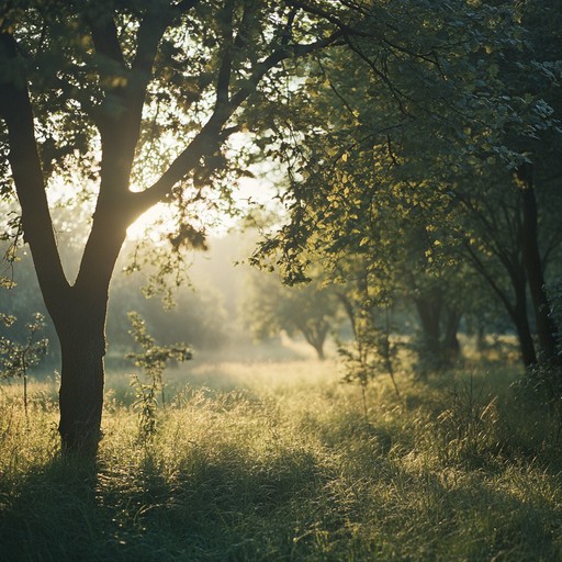 A delicate composition reminiscent of summer's gentle breeze, featuring soft and flowing piano melodies interwoven with subtle string arrangements. The piece gently evolves, creating a serene and introspective atmosphere that evokes feelings of warmth and nostalgia. Ideal for unwinding or meditative moments.