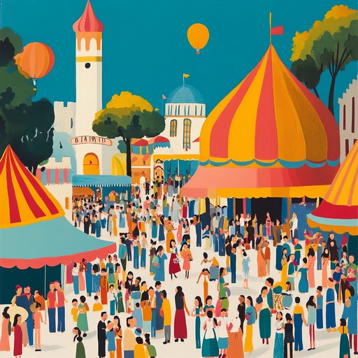 This track captures the essence of a carefree summer carnival with lively rhythms and upbeat melodies. Designed to encapsulate the shimmering excitement of a sunlit festival, its dynamic arrangement will make listeners feel as if they are strolling through a vibrant fairground, basking in the happy delights of the day.