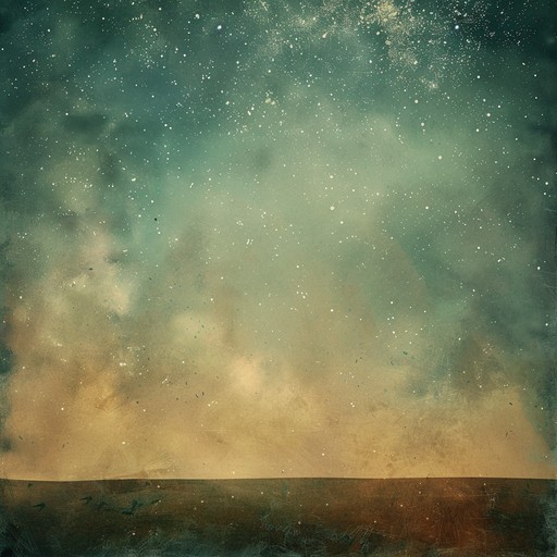 An entrancing blend of dreamy and grunge guitar soundscapes, evoking a sense of mystical nostalgia under a starlit sky