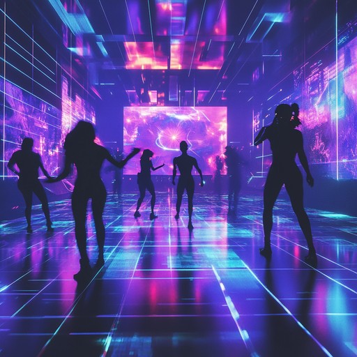 A high energy instrumental blending k pop rhythms with futuristic synthwave, creating an electrifying atmosphere perfect for dance floors of a cyber city