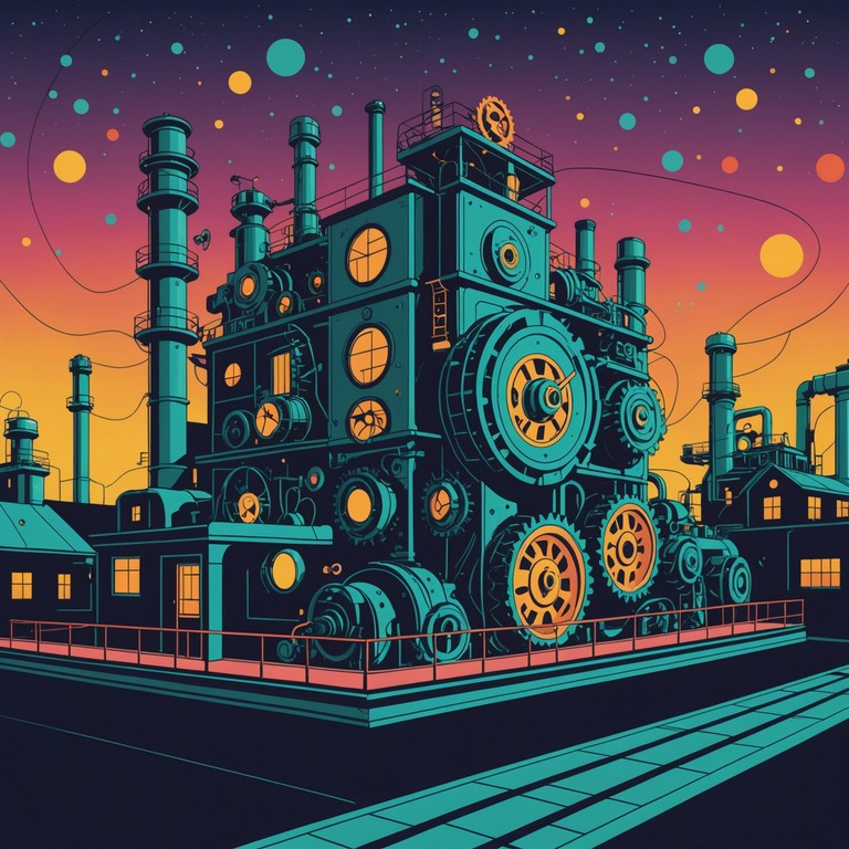 This track features a robust fusion of industrial rock elements with festive undertones, resembling the sound of holiday machinery in joyful operation. Imagine a workshop where every clang and beep contributes to the creation of a massive, joyous celebration, painting a sonic picture of an unconventional yet festive environment.