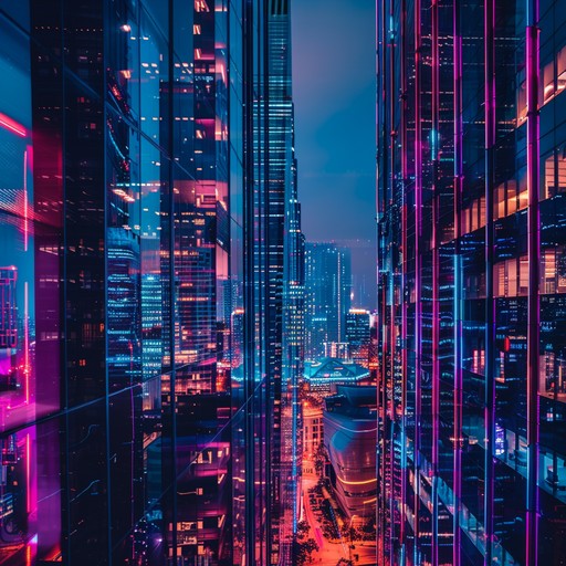 This track captures the essence of city life at night through a blend of electronic and urban soundscapes, incorporating futuristic synths with the raw energy of street beats to create a vivid auditory journey through the neon lit streets.