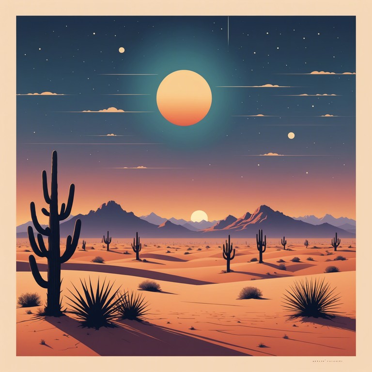 This track features a dense, gritty texture, synonymous with psychedelic rock but infused with modern elements. Driving guitar riffs interlace with a surreal atmosphere, capturing the essence of a mind bending journey through sound. Electric rock guitars carry the bulk of the melody, supported by subtle bass undertones and periodic rises in intensity, which mirror the sporadic nature of a desert mirage.