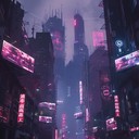 glitchy beats and eerie synths in a dystopian realm.