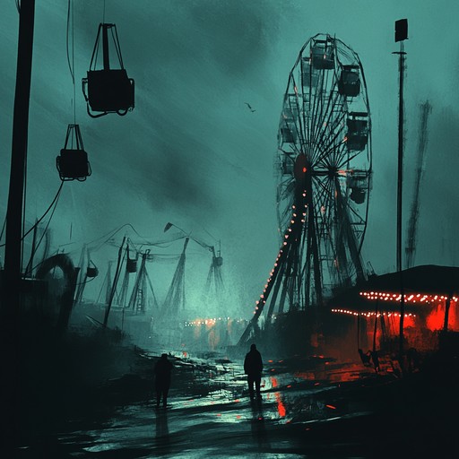 A whimsical yet nightmarish instrumental that mixes eerie melodies of an old funfair with menacing undertones. Detuned calliopes and unsettling sound effects transport the listener into an abandoned, haunted carnival.