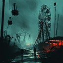 eerie and whimsical melody with nightmarish carnival ambiance