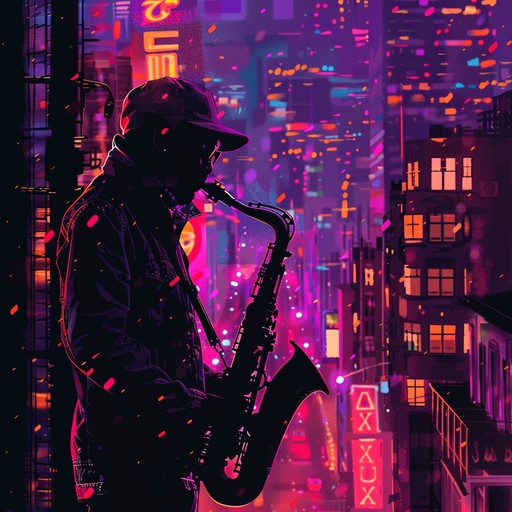 A high energy jazz piece that captures the essence of the bustling city nightlife, with powerful brass sections and intricate piano solos. Its fast tempo and bold melodies evoke images of neon lights and busy streets, making it perfect for late night urban adventures.