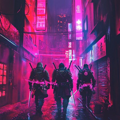 Picture an urban landscape where futuristic warriors face off in intense combat. The track combines powerful electronic beats with razor sharp synthesizer melodies, creating an aggressive and dynamic sound that is both modern and rooted in tradition.