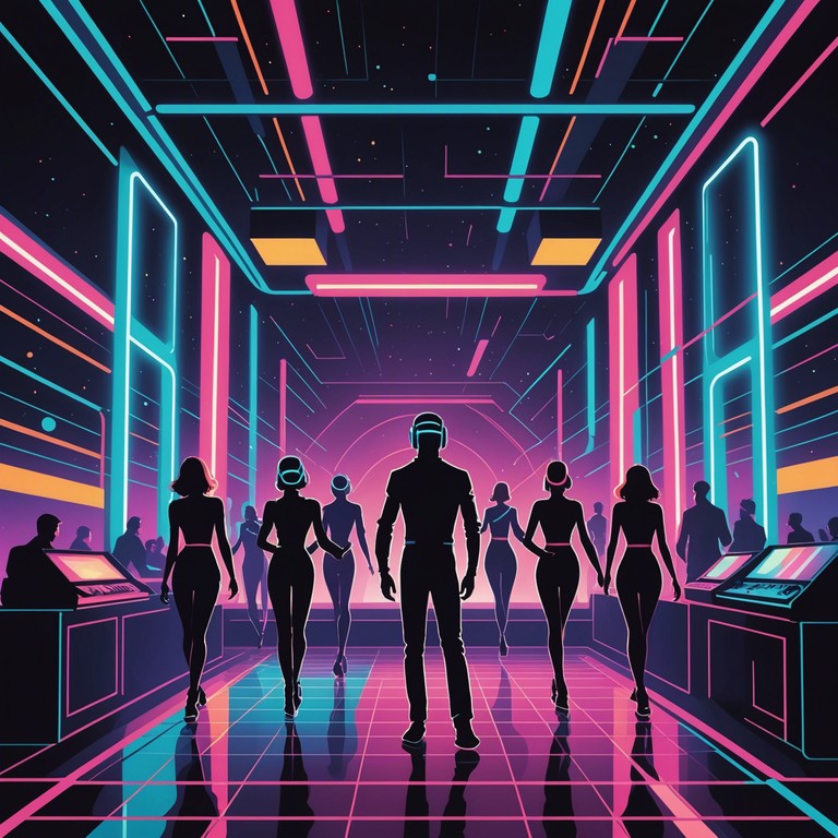 Imagine a dance floor where the past meets the future: traditional mambo rhythms fused with cutting edge digital beats to create a vibrant, irresistible sound. Perfect for a space age party or a modern dance enthusiast's playlist.