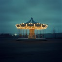 a haunting melody of a child's solitary carousel journey