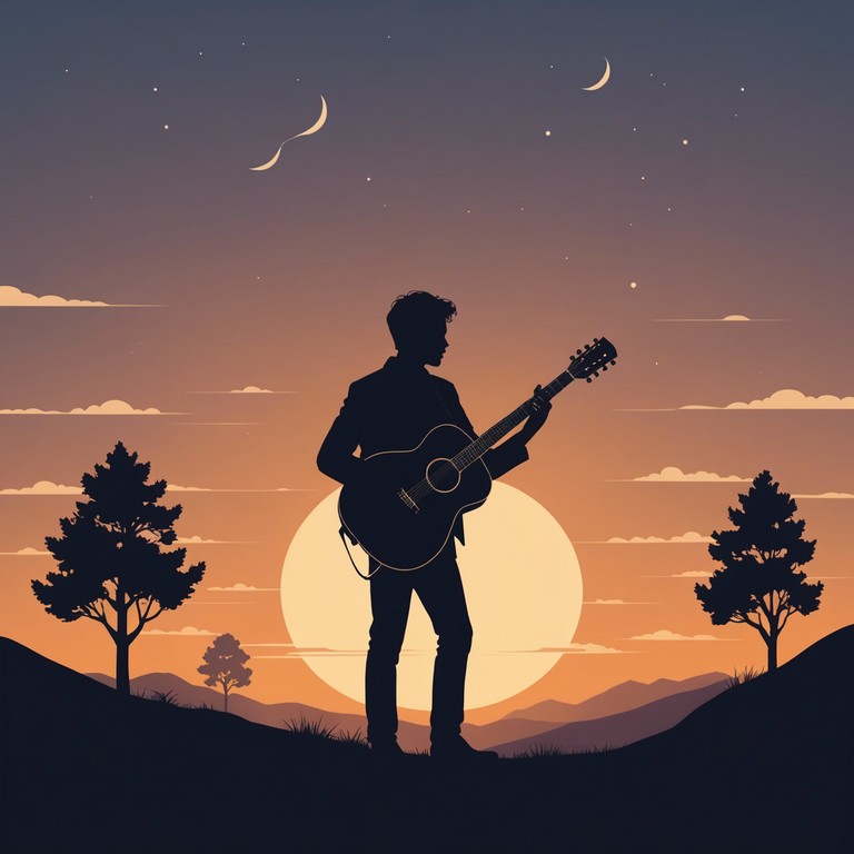 Imagine a composition where each guitar strum resonates with the soft whispers of the night wind, creating a tranquil musical experience that lulls the listener into a state of peaceful reflection.