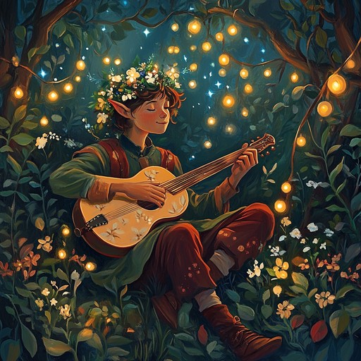 An instrumental journey that explores the mystical world of enchanted forests, blending whimsical melodies with psychedelic folk influences, creating an atmosphere of magic and wonder.