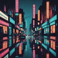 slick beats in vibrant cityscape