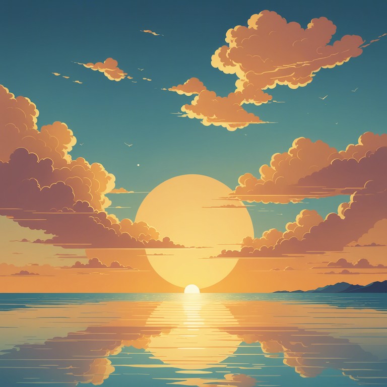 Imagine a serene soundscape where delicate melodies layer like the colors at sunrise, creating a tapestry of sound that is both uplifting and soothing. The light rhythm and floating synths inspire a joyful peace.