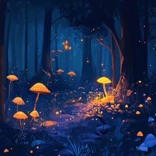 Experience a surreal journey through a whimsical forest where colorful birds and mythical creatures dance to vibrant, otherworldly rhythms. Playful melodies intertwine with enchanting soundscapes, invoking a sense of magic and wonder.