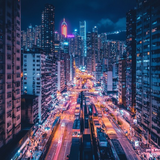 A high energy electronic dance track that encapsulates the vibrant and pulsating rhythms of urban nightlife, featuring driving beats and catchy synth melodies that evoke the atmosphere of a bustling city after dark.