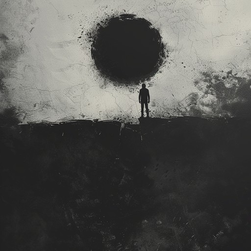 A chilling and ominous instrumental that blends heavy metal guitar riffs, trap beats, and eerie atmospheric elements, creating a sense of impending doom and despair in a dark, dystopian soundscape.